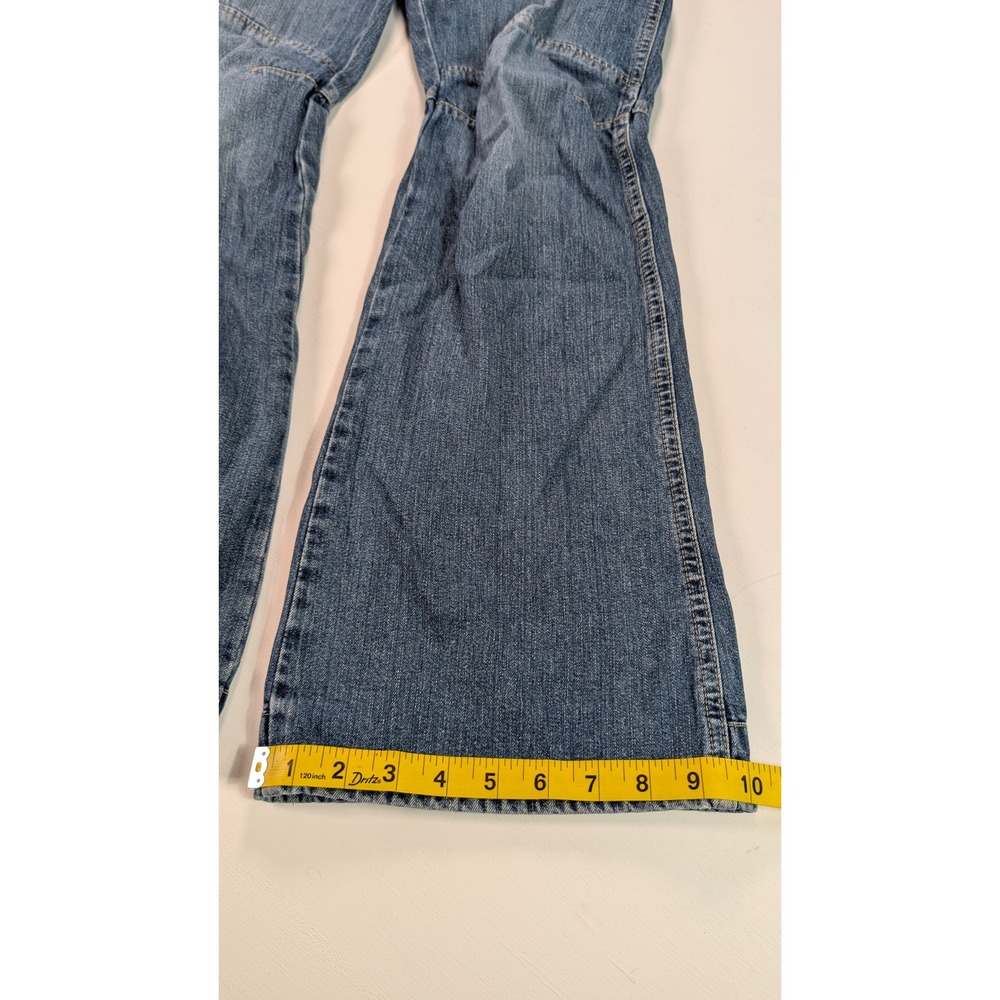 G-Star Raw Denim Shortcut Comwood Jeans Blue Flared Leg Mens 30x32 Y2K - Picture 9 of 13